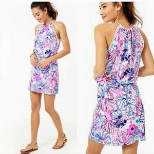 🌸LILLY PULITZER | GIANNA SKORT ROMPER | PROSECCO PINK MAKE A SPLASH | SMALL🌸